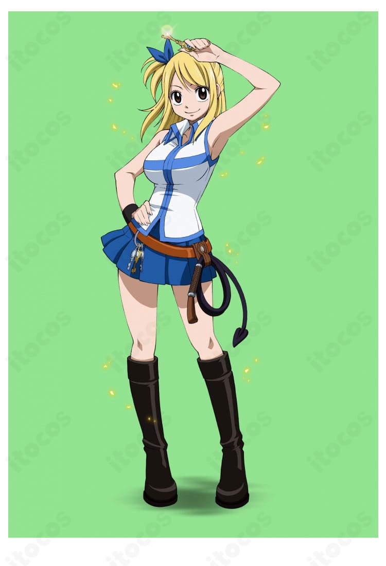 ルーシィ・ハートフィリア 星霊魔導士版コスプレ一式。FAIRY TAILの公式イメージを高再現で表現した衣装全体像。