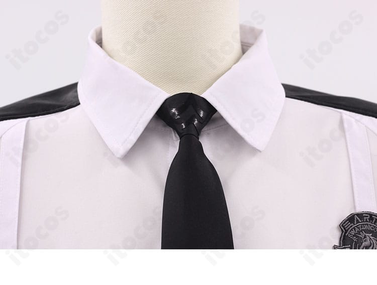 恋と深空 セイヤ コスプレ衣装のネクタイディテール。結びやすく形が整う仕様で実用的。