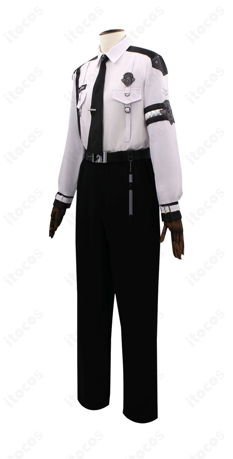 恋と深空 セイヤ コスプレ衣装の側面。肩章やポケット位置など立体感あるミリタリーラインを確認。