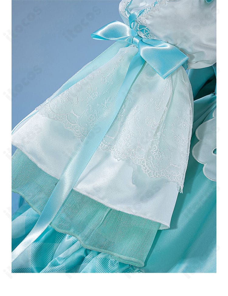 初音ミク 生誕16周年ロリータ衣装 側面装飾ディテール：ロリータ特有の美しいライン