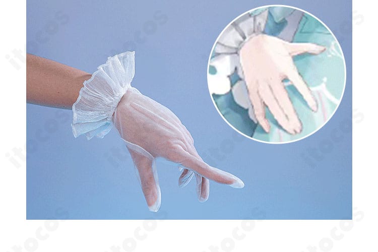 初音ミク 生誕16周年ロリータ衣装 手袋の装飾ディテール：近接撮影に映える仕上げ