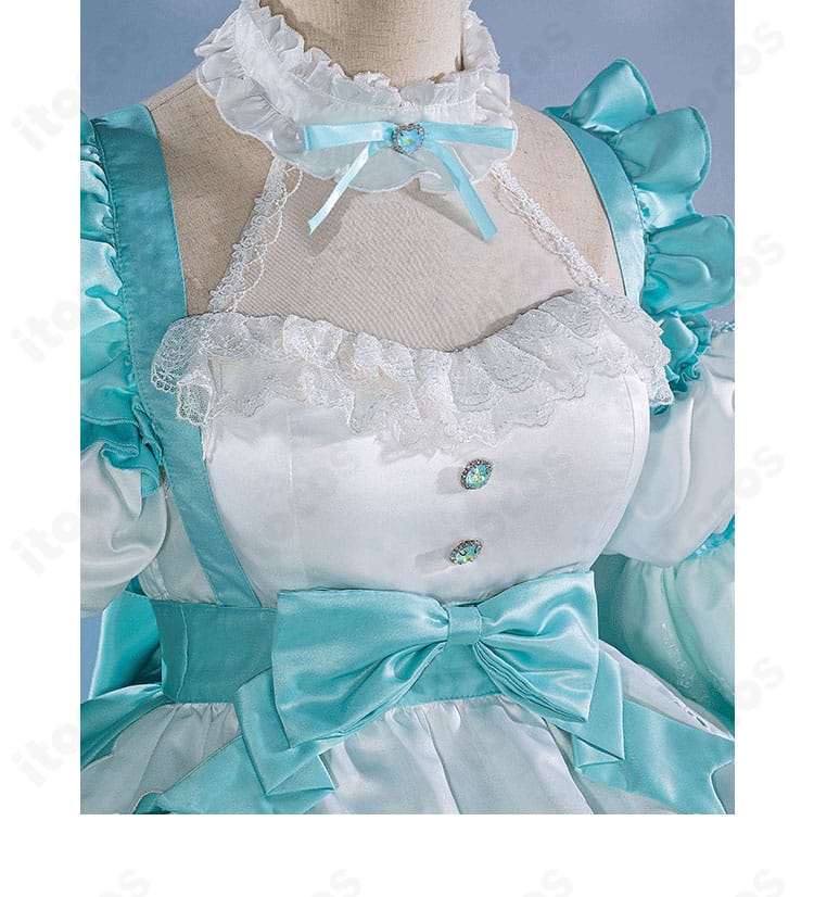 初音ミク 生誕16周年ロリータ衣装 装飾ディテール：エプロンと胸飾りの質感