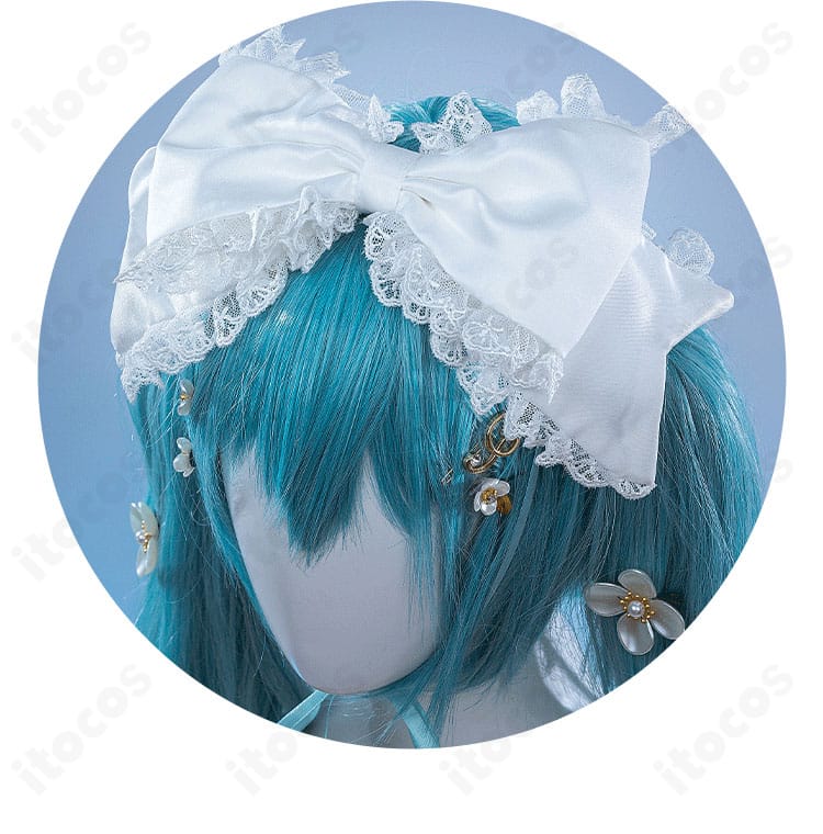 初音ミク 生誕16周年ロリータ衣装 髪飾りの装飾ディテール：コーデを完成させるアクセント