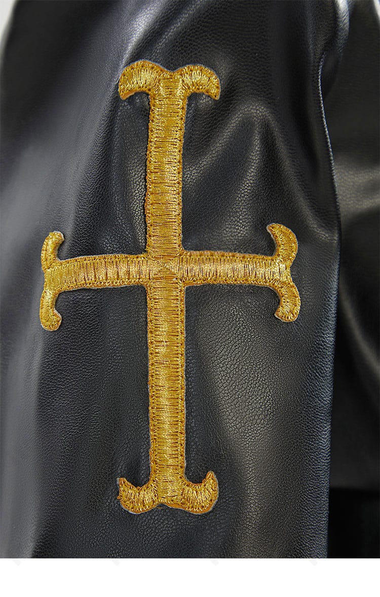 ONE PIECE ニコ・ロビン衣装 袖の装飾クローズアップ。装飾パターンと端処理の美しさ