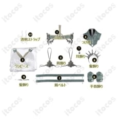 FFVIIリバース ティファ ルーザ姫 演劇版コスプレ衣装 高再現で撮影映えの豪華セット - 7枚目の画像（サムネイル）