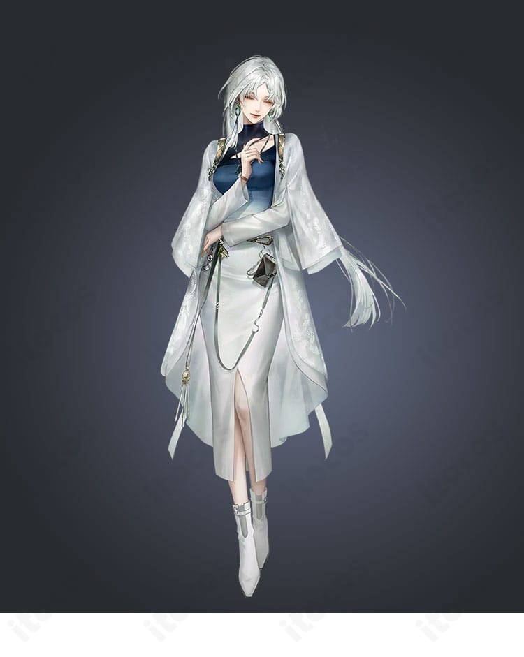 無期迷途 杜若（トジャク）コスプレ衣装のキャラクタービジュアル参考と全体シルエット