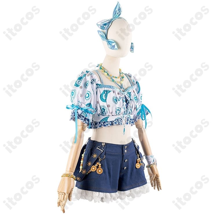 ラブライブ！蓮ノ空 日野下花帆・乙宗梢 夏めきペイン衣装 高再現で快適、イベントと撮影に最適 - 2枚目の画像