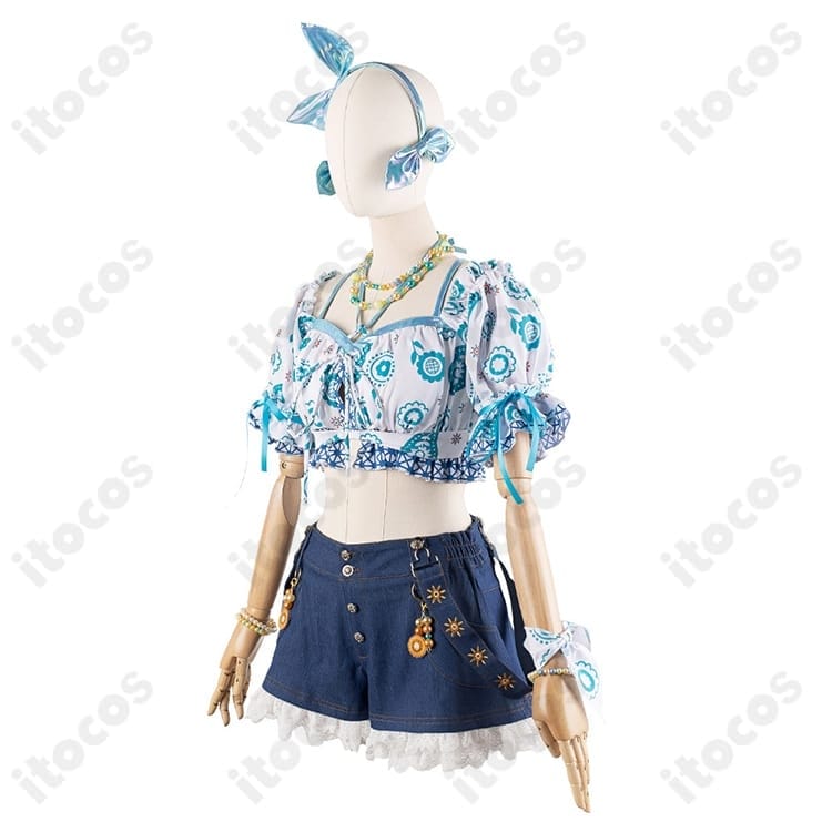 ラブライブ！蓮ノ空 日野下花帆・乙宗梢 夏めきペイン衣装 高再現で快適、イベントと撮影に最適 - 4枚目の画像