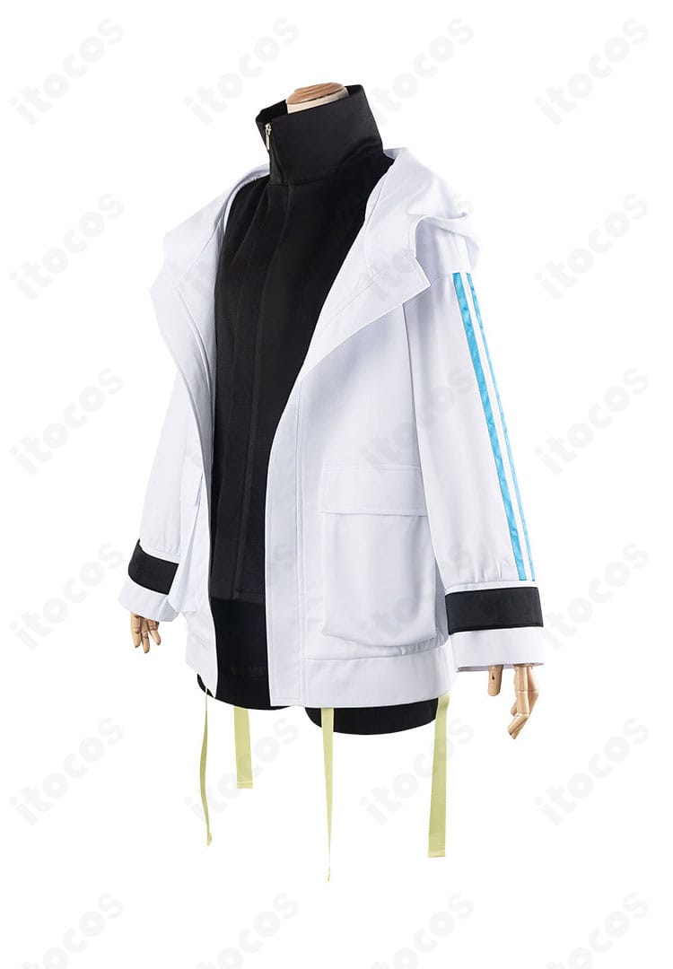 高松 燈コスプレ衣装の左側面。袖口やサイドの切り替えデザインを確認できる