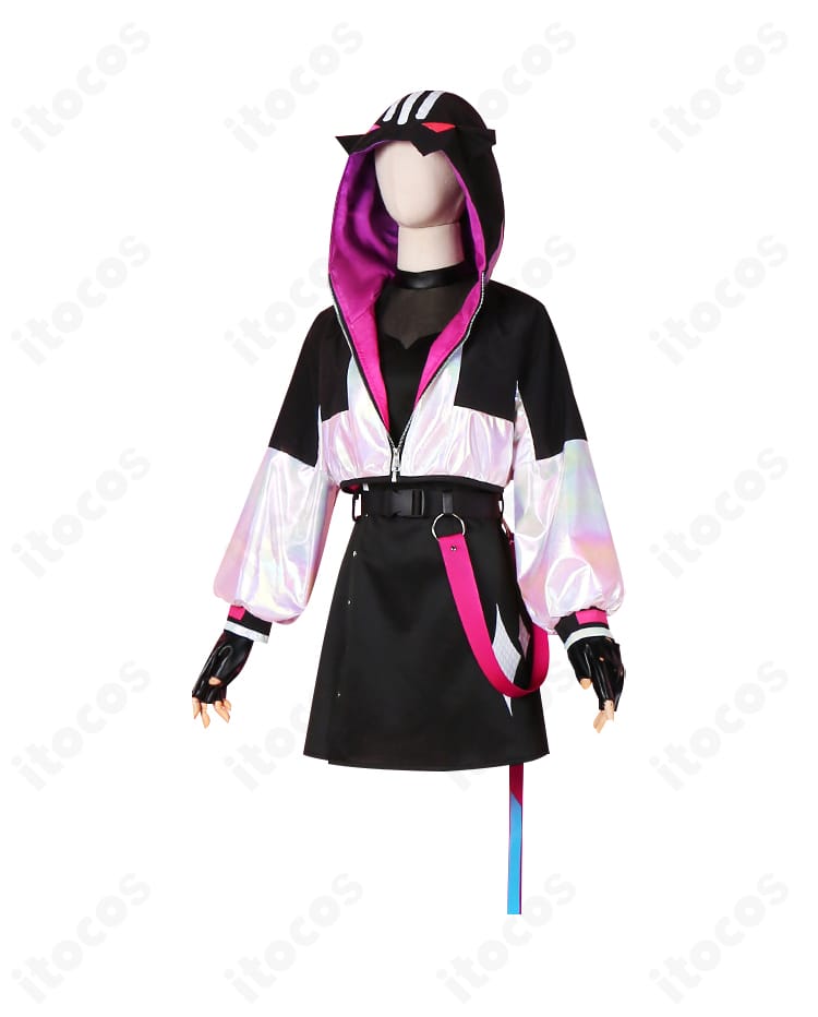 プロセカ 鳳えむ サイバーパンクデッドボーイ衣装の正面カット。シルエットとディテールを高精度に再現。