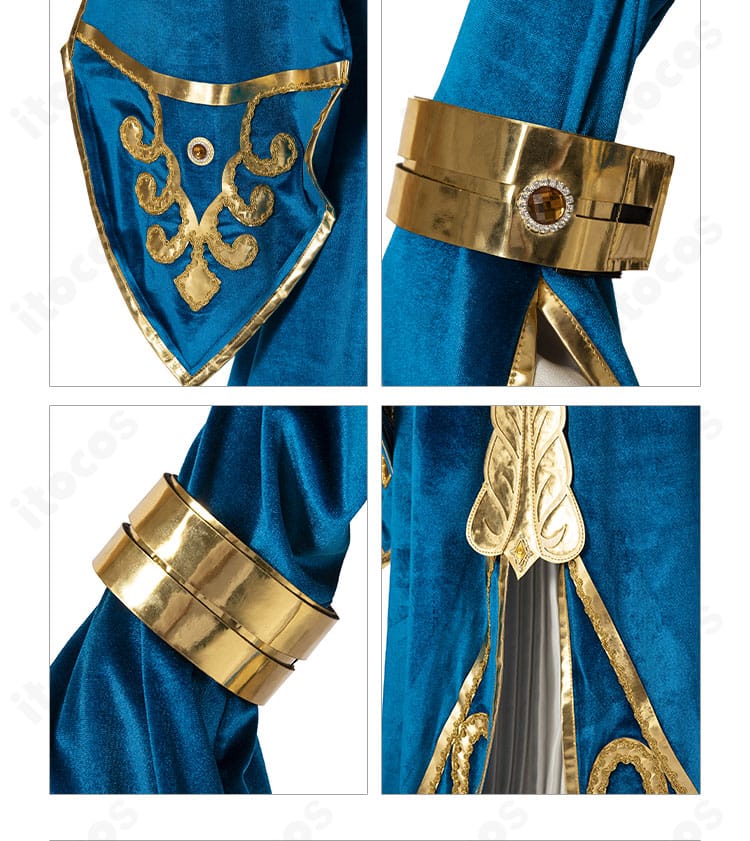 ゼルダ姫 王女衣装の袖装飾ディテール。端処理と模様の精緻さを表現。