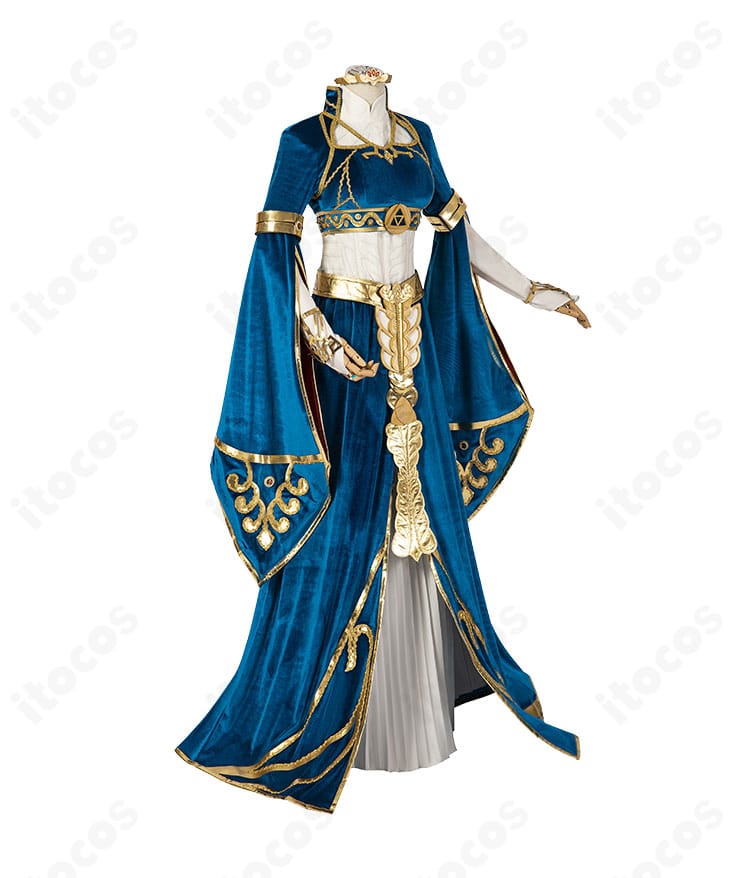 ゼルダ姫 王女衣装の右側面。ウエストラインとスカートの落ち感を確認できる角度。