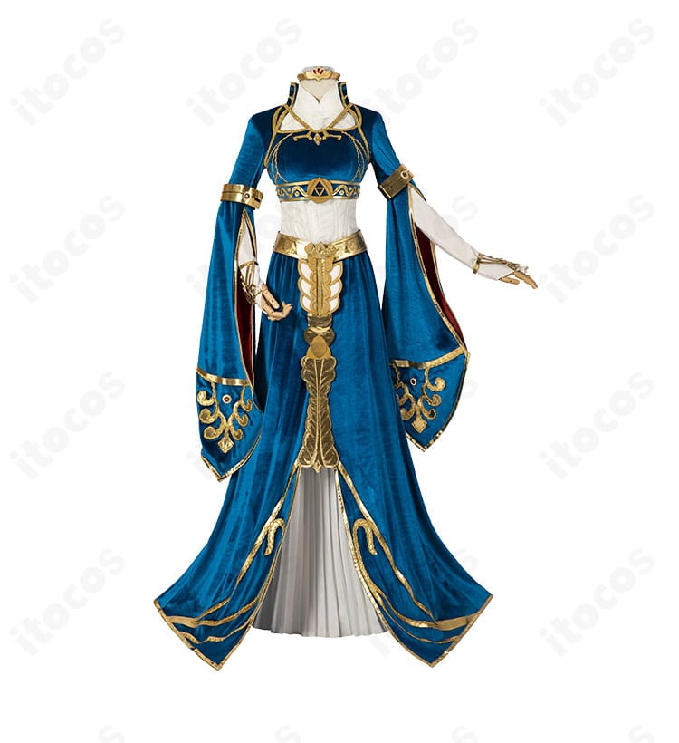 ゼルダ姫 王女衣装の正面全体。胸元と腰部の装飾まで鮮明にわかるディテール。