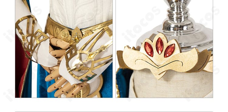 ゼルダ姫のアクセサリー（首飾り・頭飾り）の近接写真。立体感ある造形と上品な輝き。