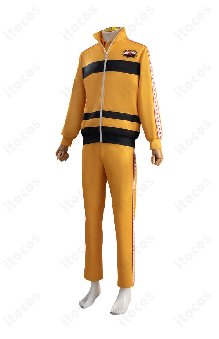 立海大附属中ジャージのサイドラインと袖の意匠が見える側面ビュー