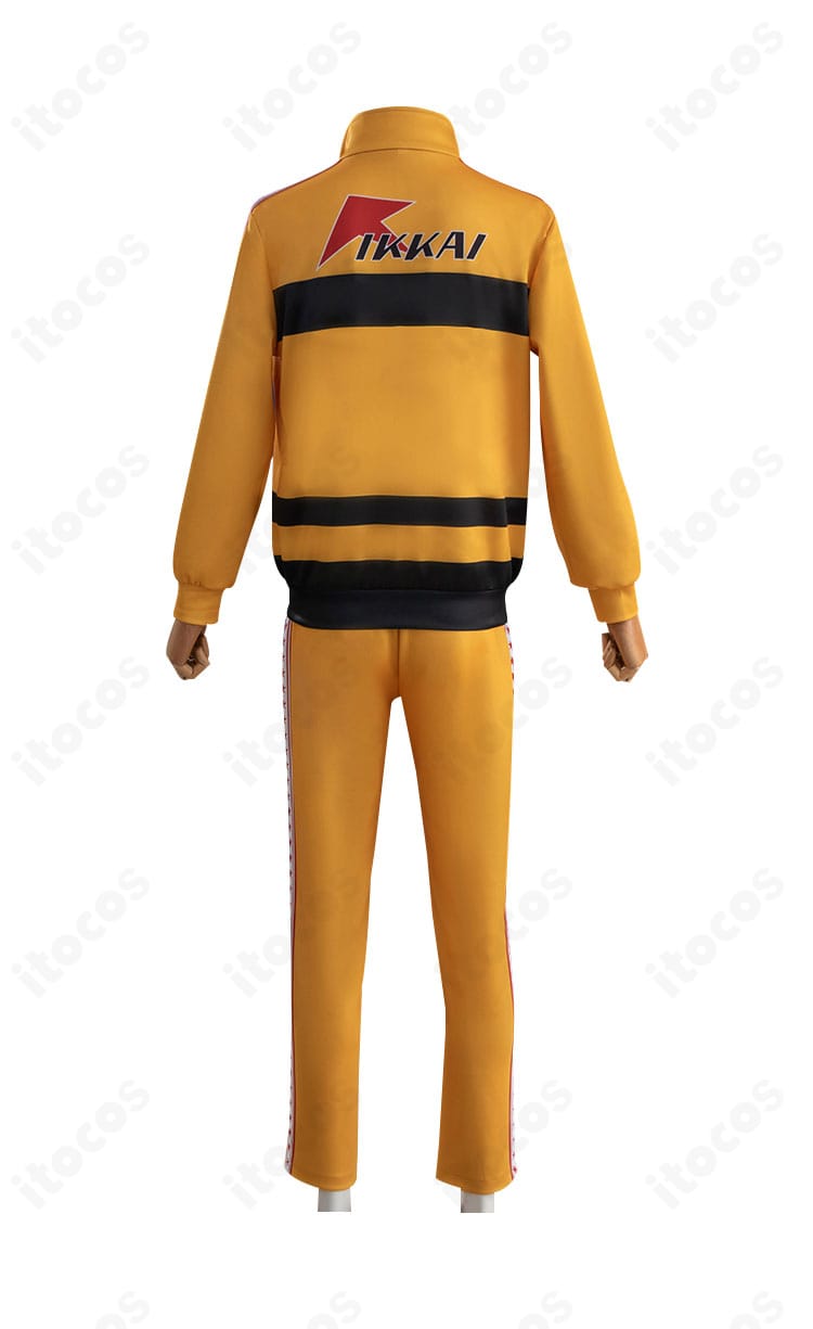 立海大附属中ジャージの背面デザイン。背面ロゴとライン配置の再現