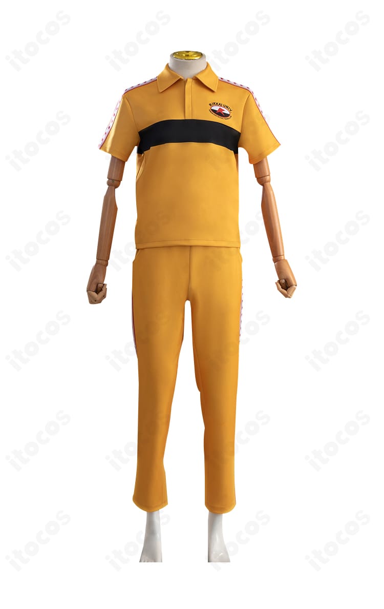 半袖トップスの正面デザイン。胸元ロゴと配色バランスが分かる画像