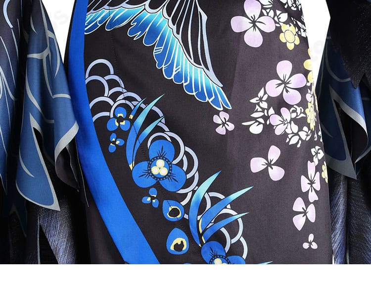 ネリッサ・レイヴンクロフト正月衣装のスカートディテール。タックとドレープの表情。