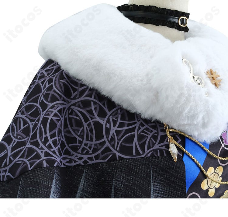 ホロライブ正月衣装の装飾デザイン詳細。胸飾り・帯飾りの意匠と質感を示すクローズアップ。