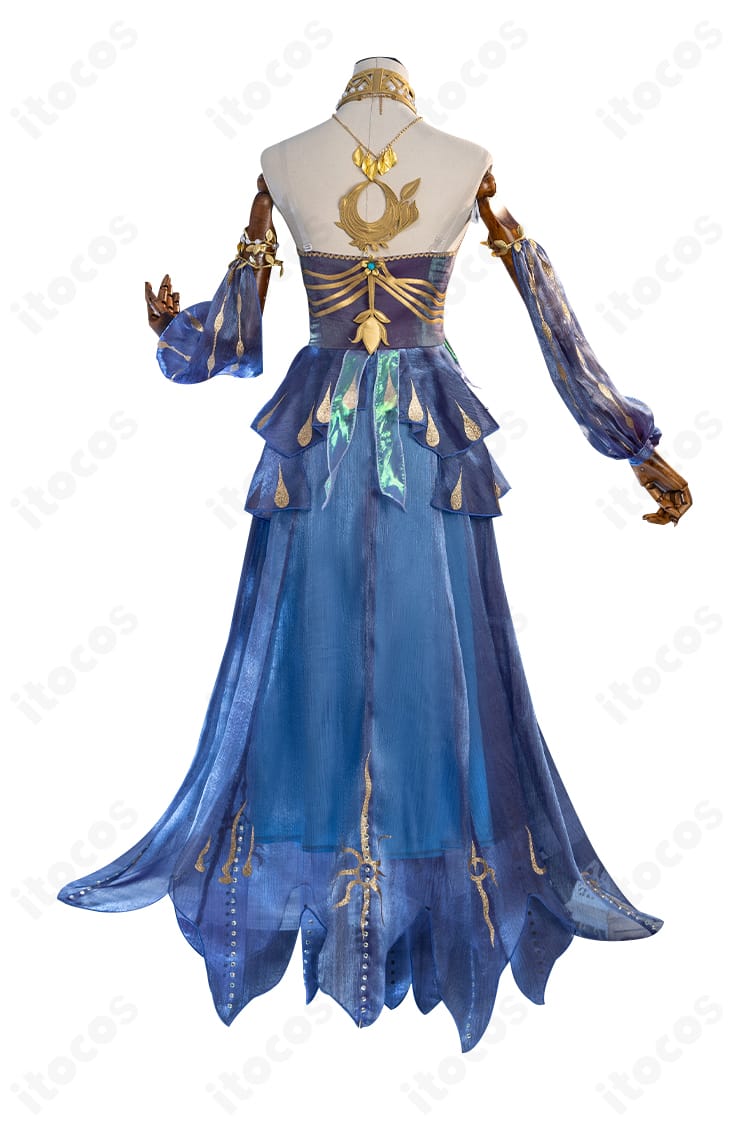 第五人格 グレイス（漁女）涙を流す神女の背面。背飾りとスカートの流れを確認できる後ろ姿。