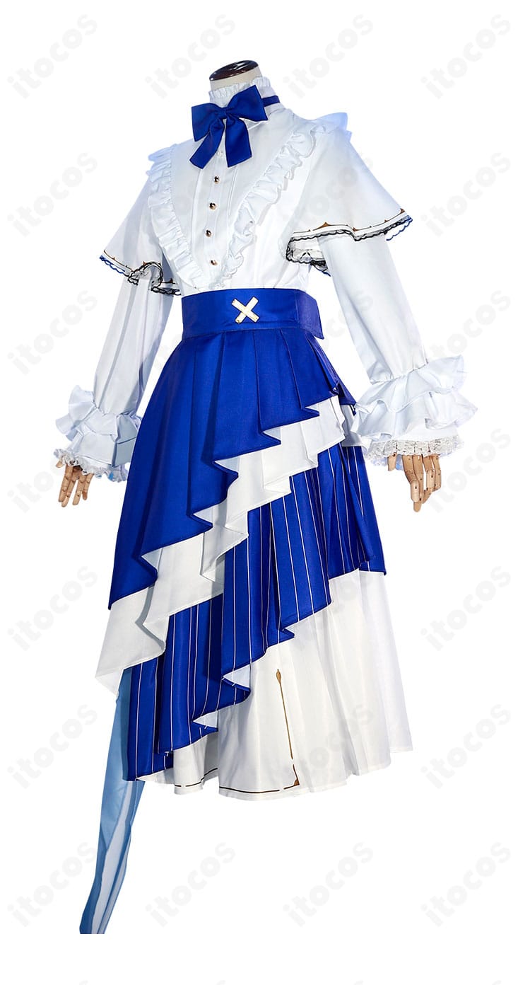 エリーラ・ペンドラ衣装の左側ビュー。色のコントラストとラインの美しさを確認できる画像。