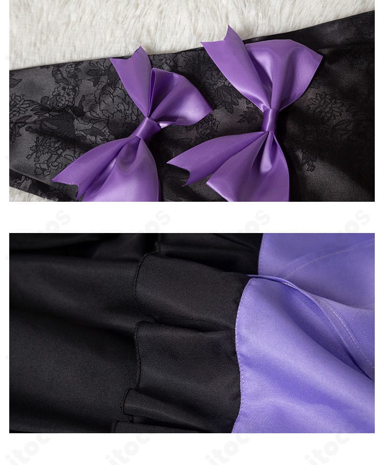 スカート裾の装飾とレイヤードが分かる近接画像