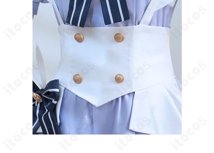 腰部装飾のディテール。ウエストまわりを締めるアクセントパーツを忠実に再現。