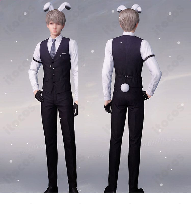 恋と深空 セイヤ「うさ耳執事」公式イメージ再現を意識したキャラクター着用イメージ。耳と尻尾のアクセントで世界観を強調。