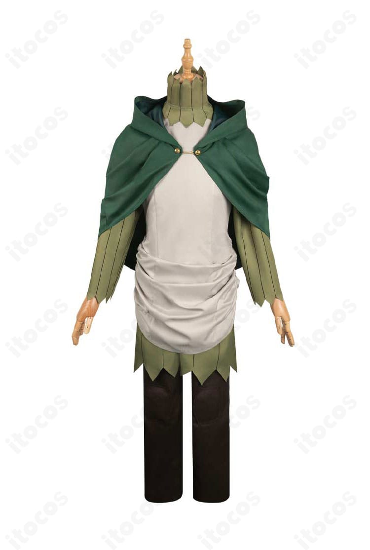 ミスルン衣装の正面カット。襟元の装飾とローブの縦ラインが分かるフロントビュー。