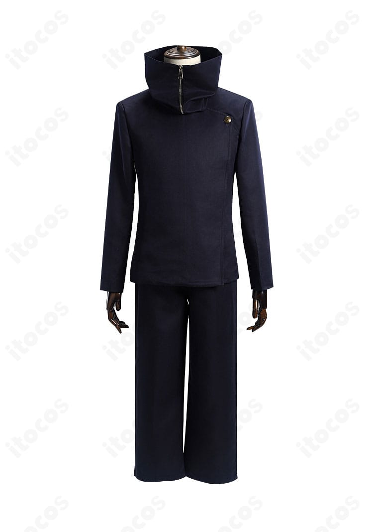 呪術廻戦 狗巻棘コスプレ正面。立体スヌードと上着の襟元ディテールが明瞭にわかる再現ショット。