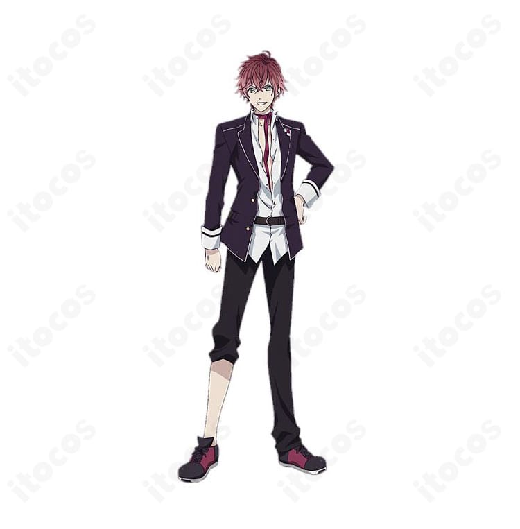 DIABOLIK LOVERS 逆巻アヤトの学園制服コスプレ一式とキャラクターイメージの比較。配色と装飾を忠実に再現した衣装。