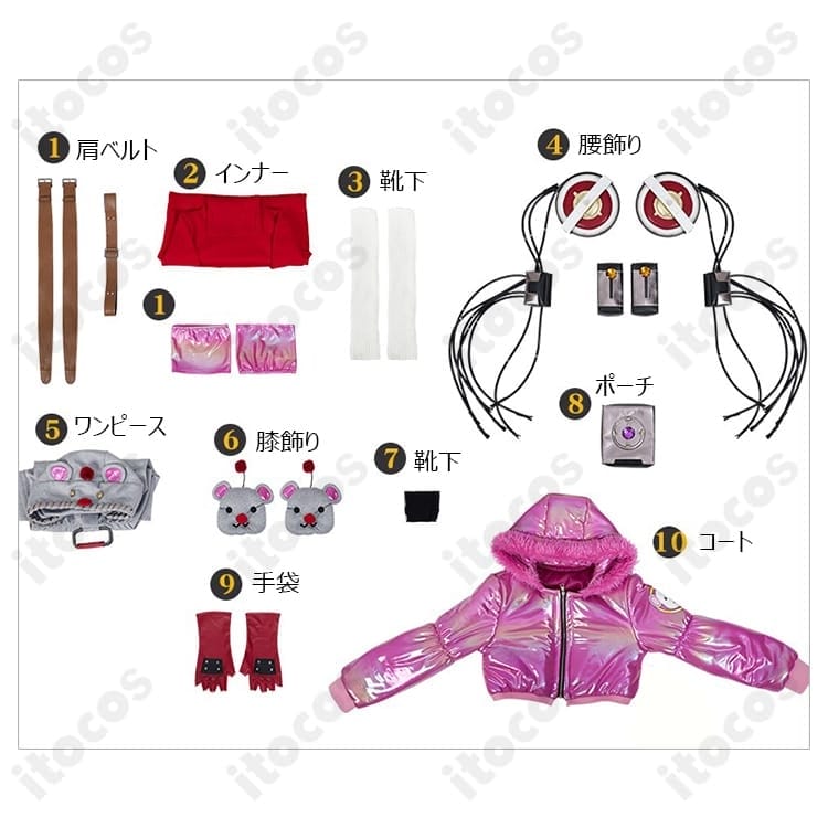 FF7リバース×APEX ユフィ×ワットソン モーグリMIX衣装 高再現で撮影・イベントに最適 - 6枚目の画像