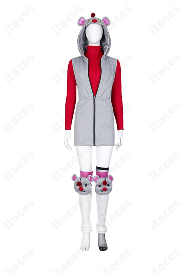 インナーとワンピースの前面。生地の質感とパネル配置、縫製ラインが見えるカット。