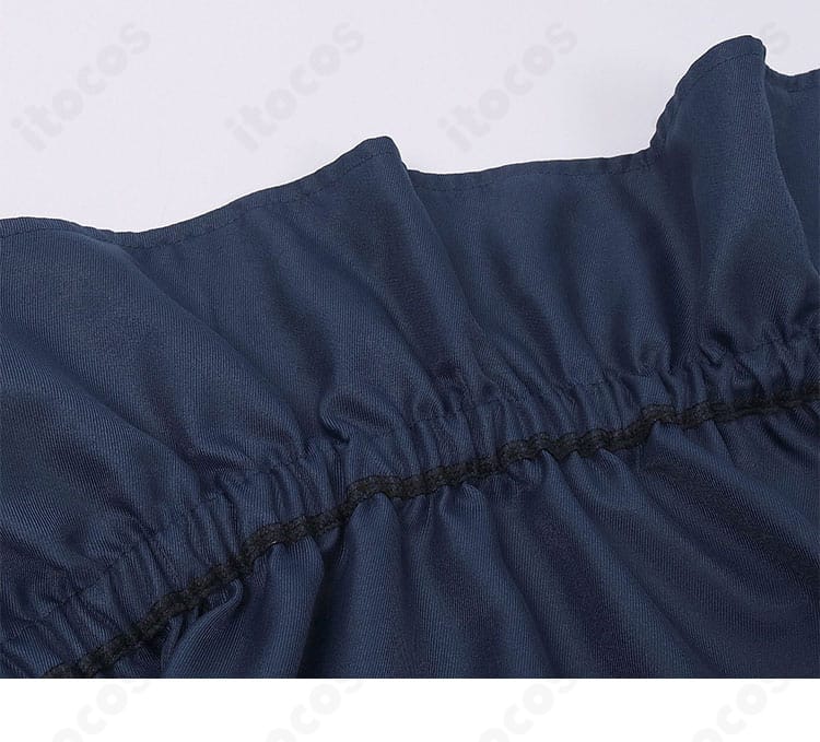 うちはサスケ コスプレ衣装の腰布装飾ディテール。結び目付近の作り込み