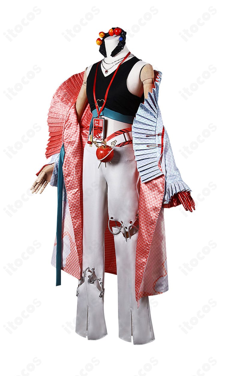 無期迷途 ビアンカ コスプレ衣装の側面。ウエストラインとコートの落ち感を示す画像