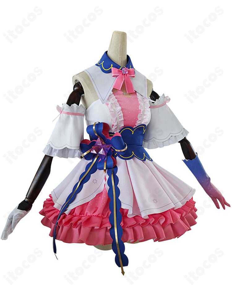 初音ミク 10周年 Rosuuri Ver. コスプレ衣装の正面全体。カラーリングとシルエット、装飾の配置が確認できる画像。