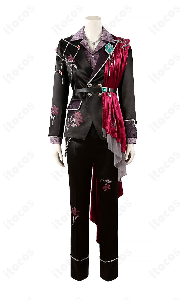 グルマンの香り コスプレ衣装の正面全体。コートとショール、アクセサリー構成が分かるデザイン写真