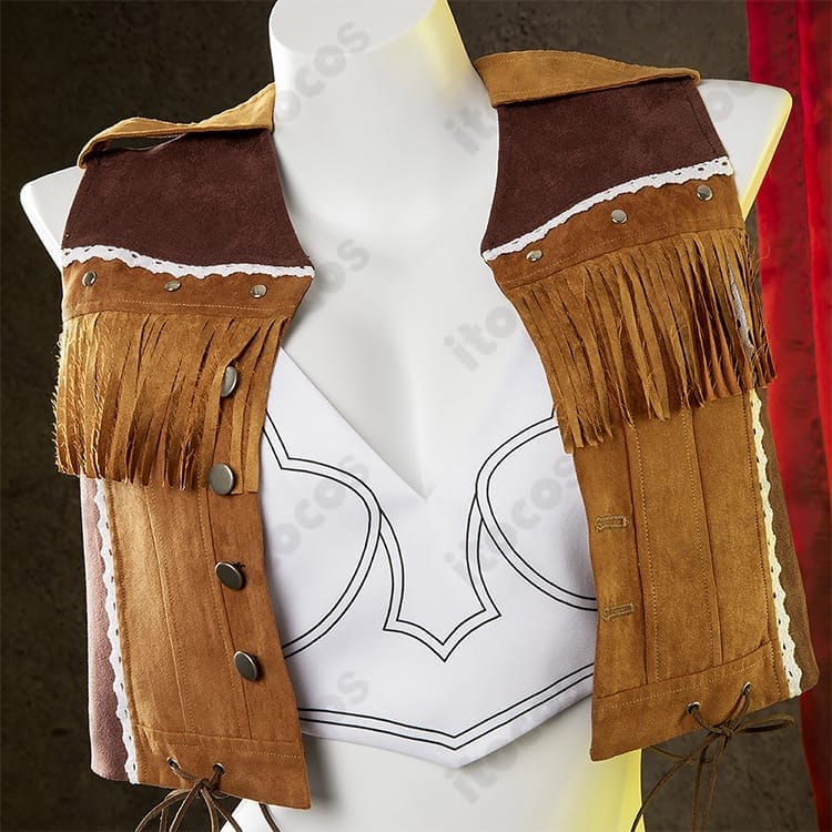 ファイナルファンタジーVII リバース ティファ ウェスタンガイド姿 高再現で動きやすいコスプレ衣装 - 5枚目の画像