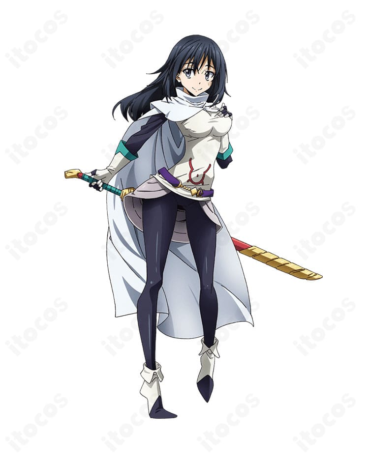 転生したらスライムだった件 シズエ・イザワの通常衣装コスプレ。キャラクタービジュアルに沿った配色とシルエットで魅力を再現したイメージ画像。