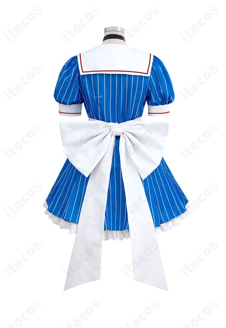 初音ミク メズマライザー コスプレ衣装の背面。大きな蝶結びと後ろ姿のシルエットが分かる画像