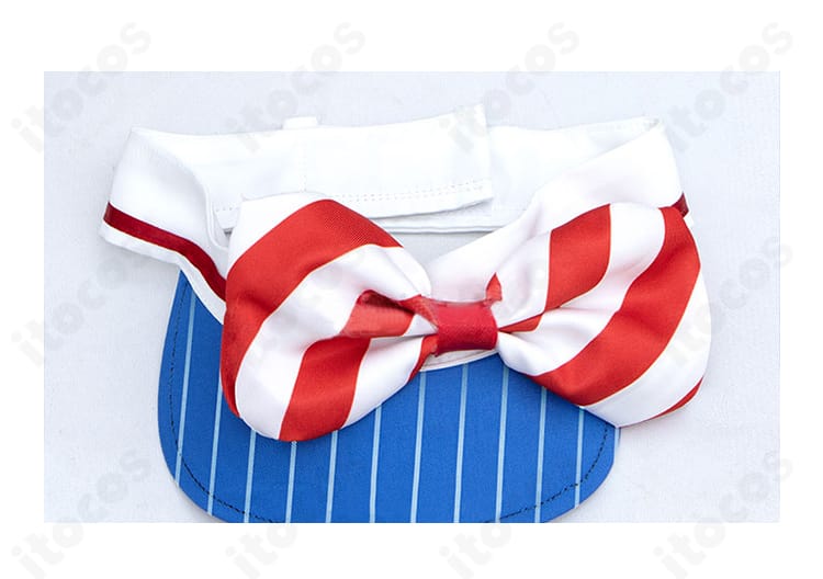 初音ミク メズマライザー コスプレ衣装付属の帽子ディテール。エレガントな形状と縁の装飾をクローズアップ