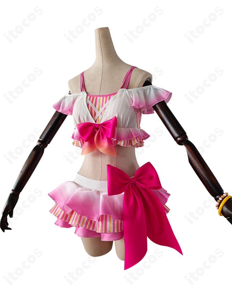 ITOCOS ラブライブ！矢澤にこ 水着コスプレ衣装の側面カット。セパレート構成とシルエットのラインが確認できる画像。
