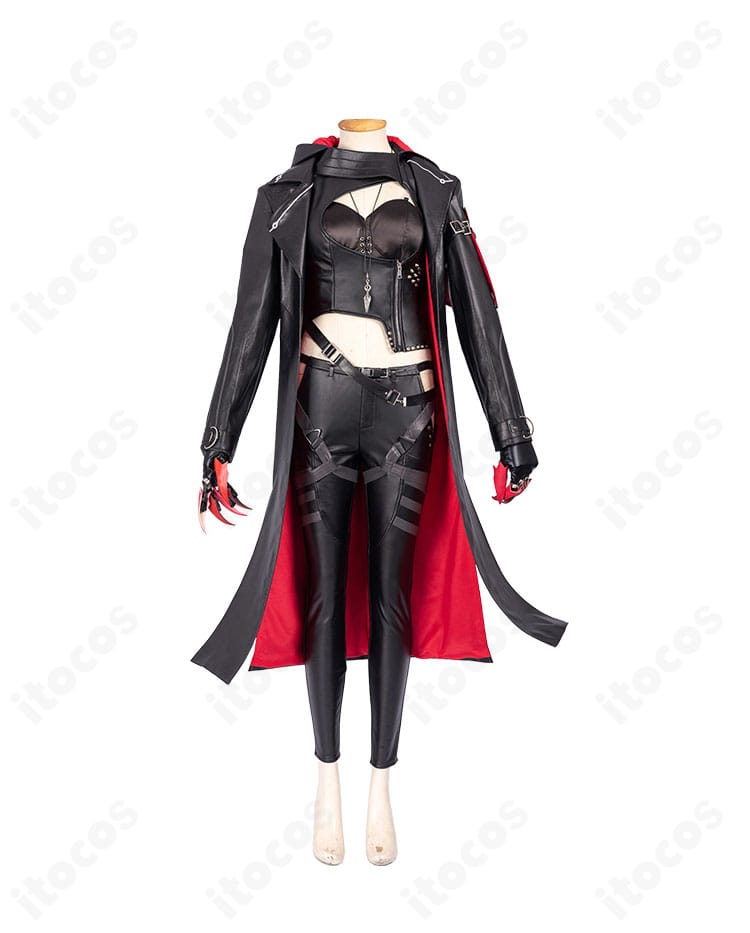 無期迷途 ゾーヤ 西区軍団コスプレ衣装の正面全身。ロングコートとベストの重ねでキャラクターの装いを忠実に再現。