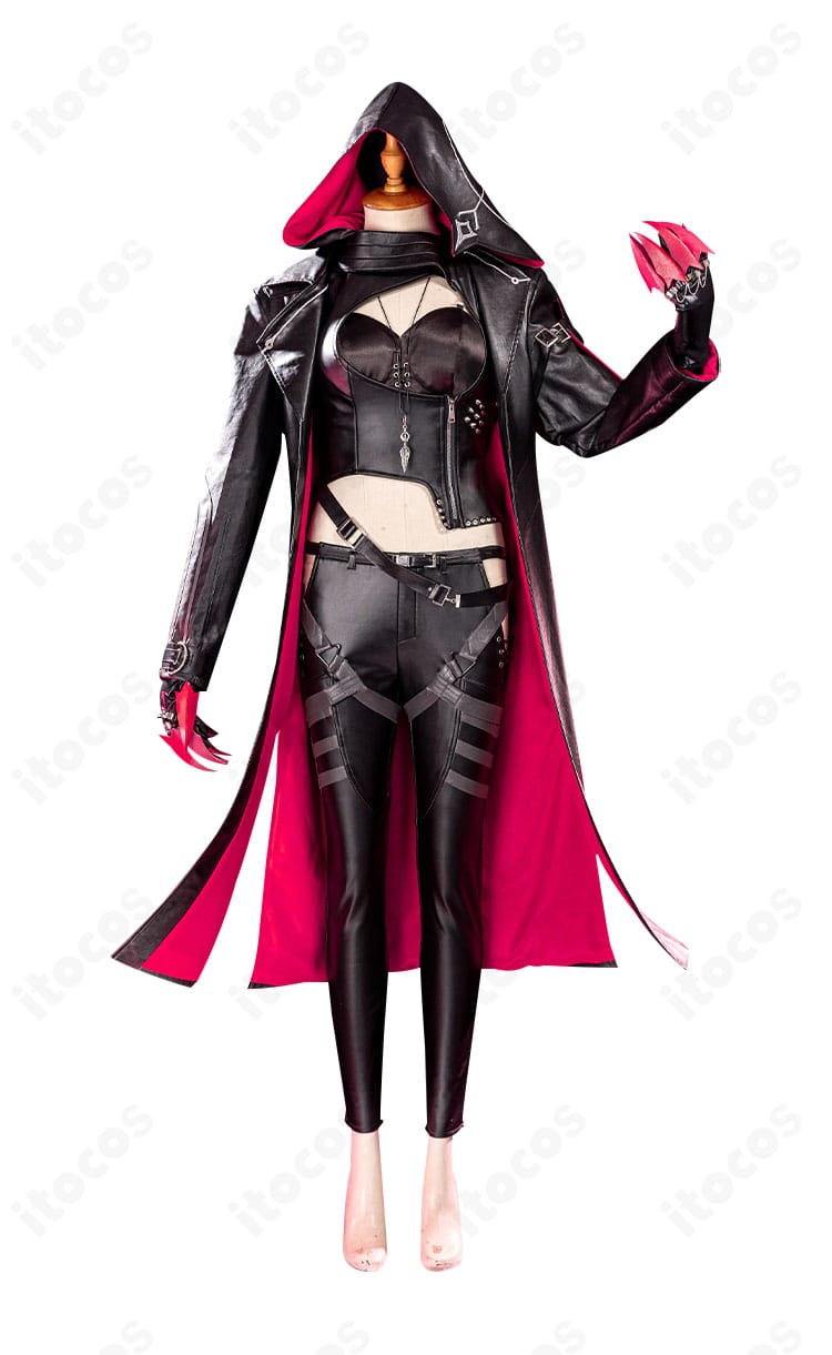 ゾーヤ 西区軍団衣装の装飾ディテール。刺繍風意匠と金属調パーツが映える近接ショット。