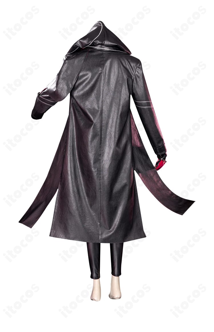 ゾーヤ 西区軍団衣装の背面。背中のデザインやベルト配置、裾のカッティングを明瞭に示したカット。