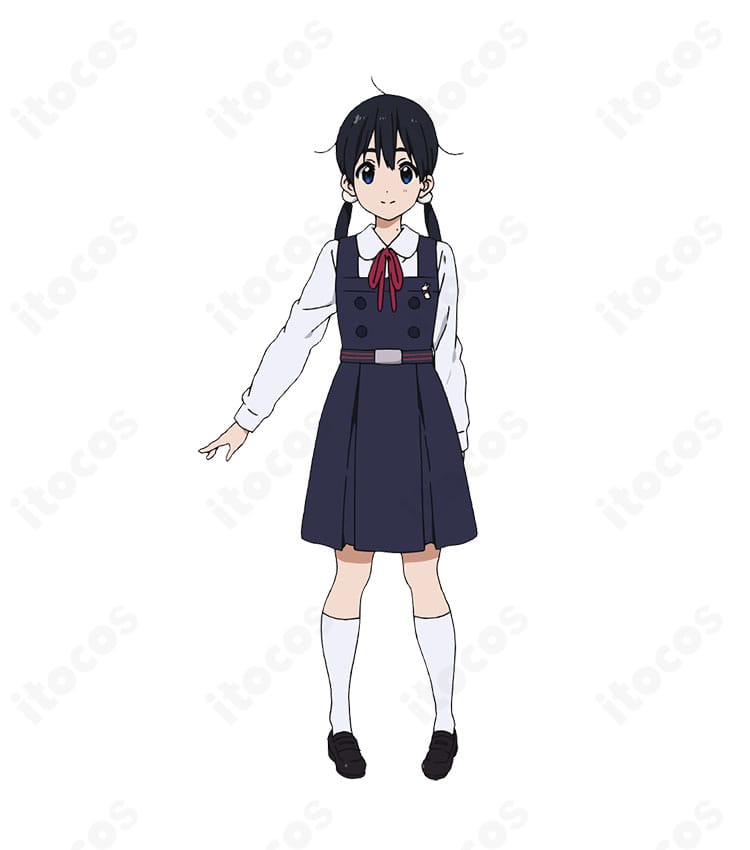 『たまこまーけっと』北白川たまこ 制服コスプレのキャラクター着用イメージ。ウサギ風モチーフと赤リボンを含む高再現デザイン。