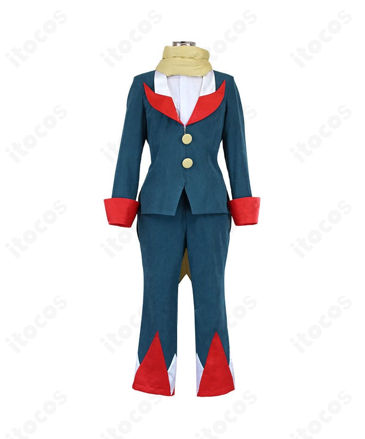 ギーマ コスプレ衣装の正面。ロングコートとシャツのディテールが映る全身ショット。