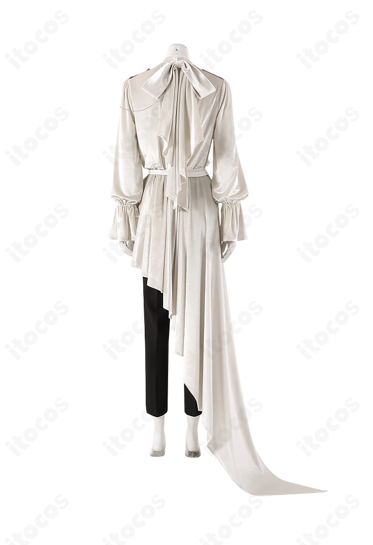 ALIEN STAGE ルカ コスプレ衣装の背面全体。大きな蝶結びと背面装飾のレイアウトを忠実に再現。