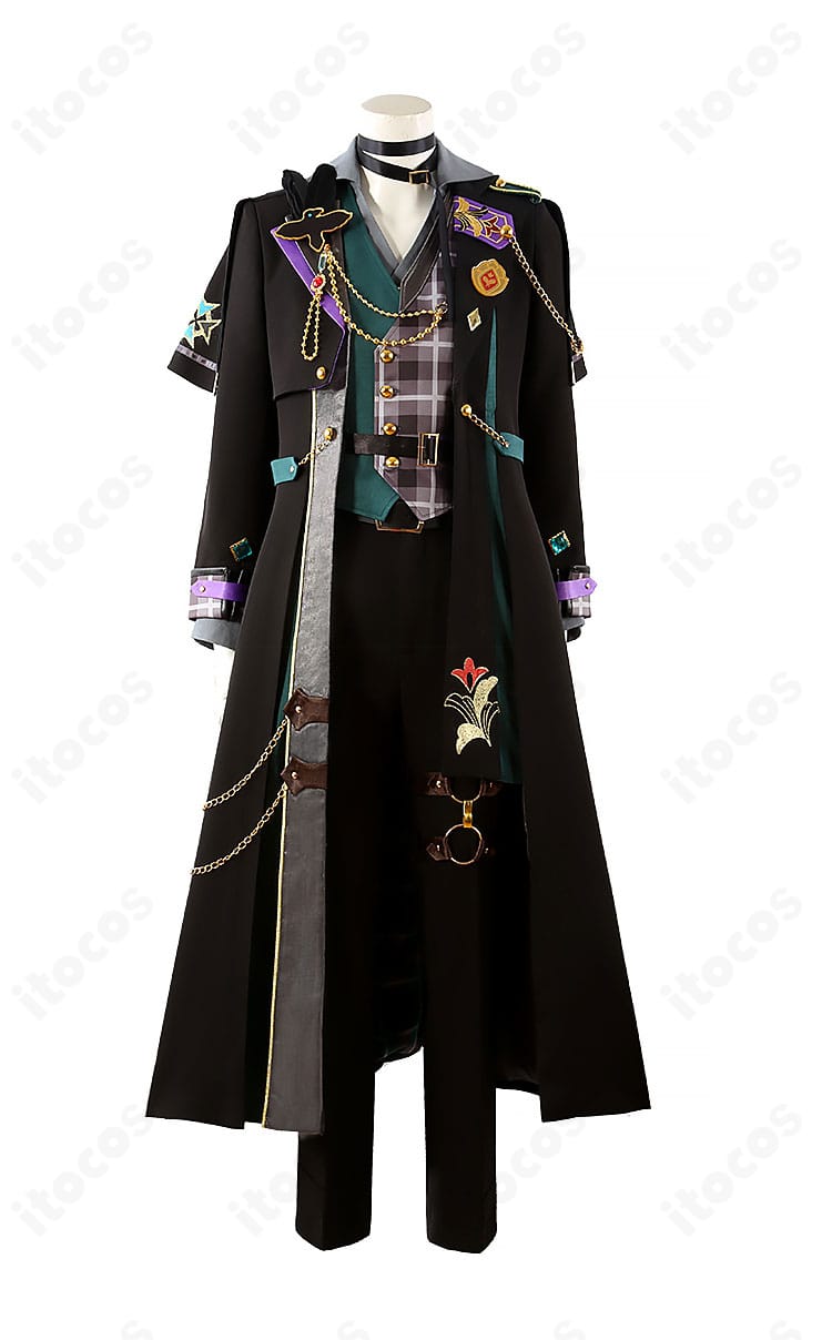 あんさんぶるスターズ！！ インテリジェンス衣装の正面全身。コートのライン、ベストの配色、ベルト・バッジの配置が分かる商品画像