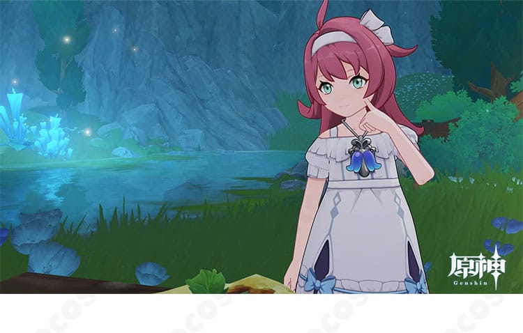 原神 クリーヴのコスプレ衣装イメージ。キャラクターの雰囲気と色調を高忠実に再現した一式の全身ビジュアル。